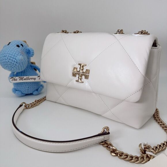 Tory Burch Small Kira Diamond Quilt Leather Shoulder Bag Crossbody 154706 Blanc - Picture 5 of 11